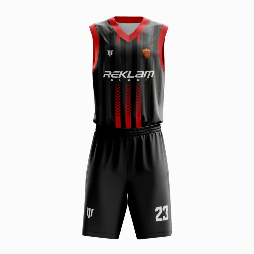 Marinspor Basketbol Forma B020 Siyah-Kırmızı