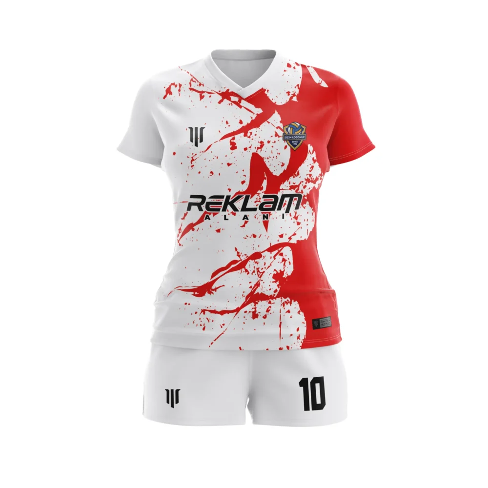 Marinspor Voleybol Forma V014 Beyaz-Kırmızı