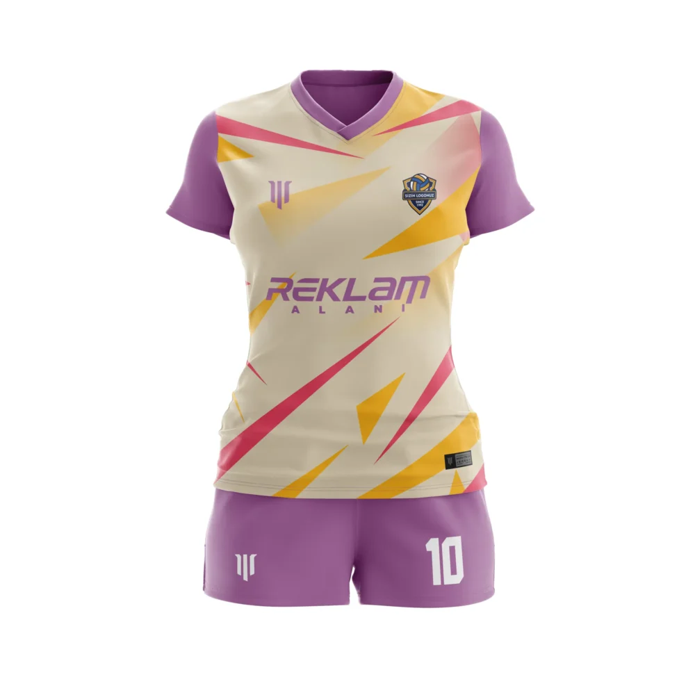 Marinspor Voleybol Forma V001 Pembe-Sarı