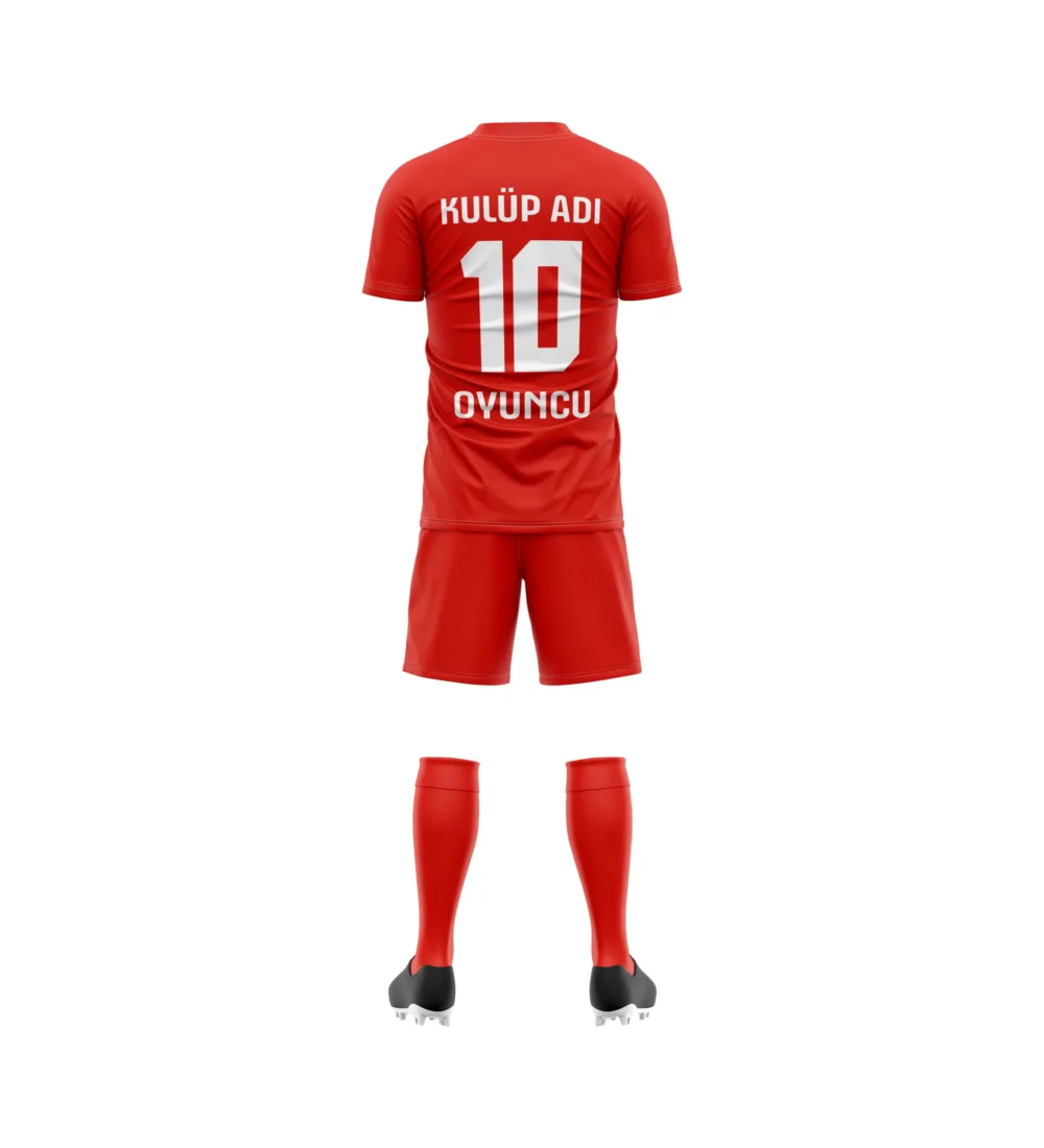 Marinspor Futbol Forma F003 Kırmızı-Siyah - Görsel 2