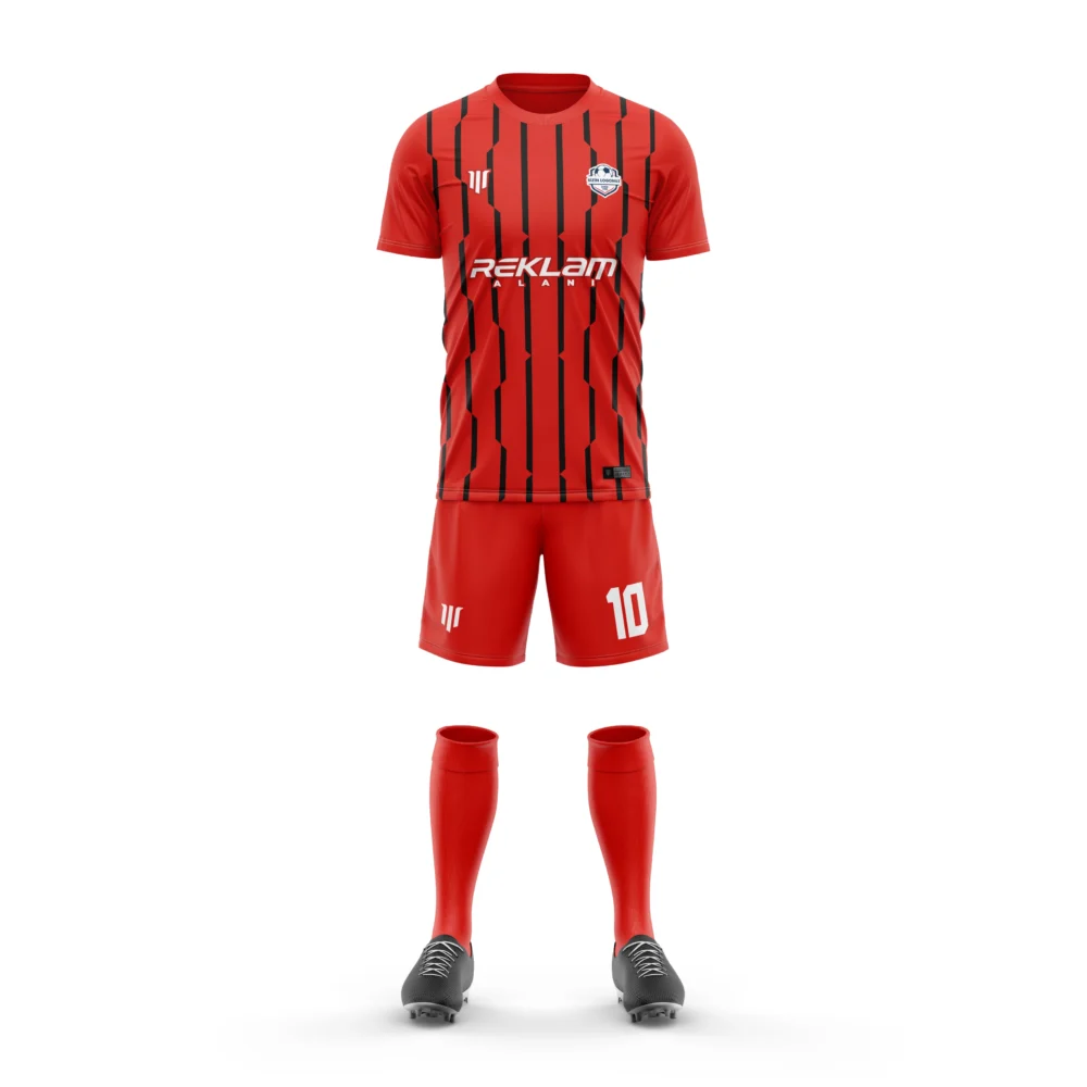 Marinspor Futbol Forma F003 Kırmızı-Siyah