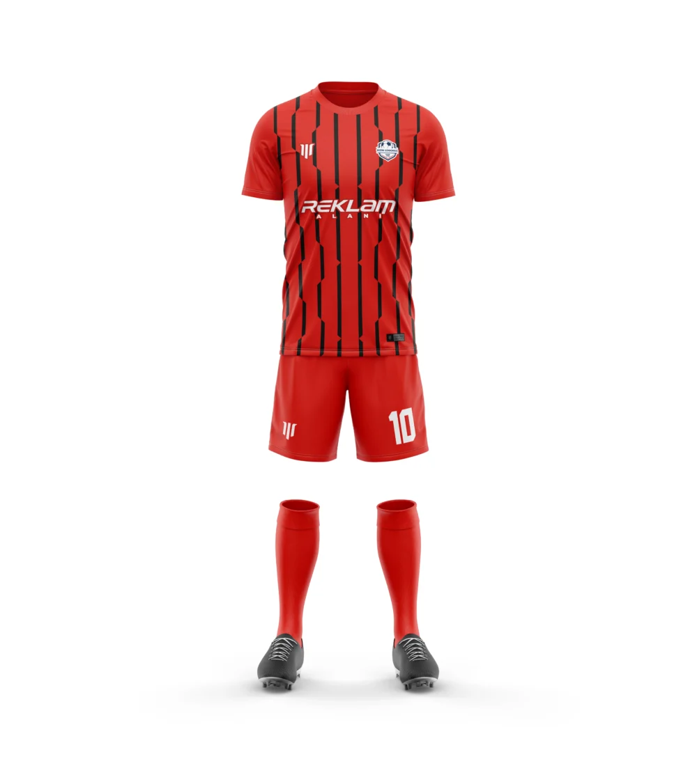 Marinspor Futbol Forma F003 Kırmızı-Siyah