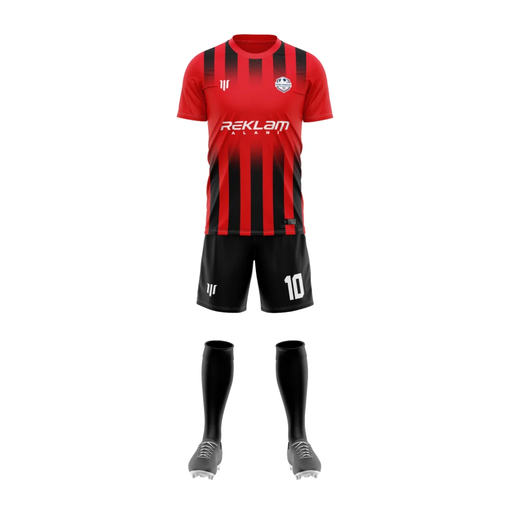Marinspor Futbol Forma F004 Kırmızı-Siyah