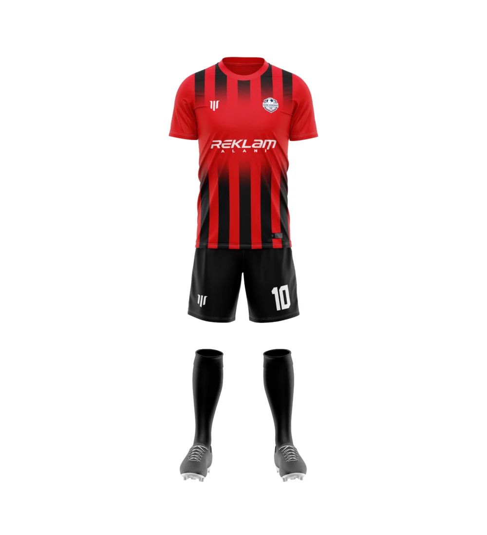 Marinspor Futbol Forma F004 Kırmızı-Siyah