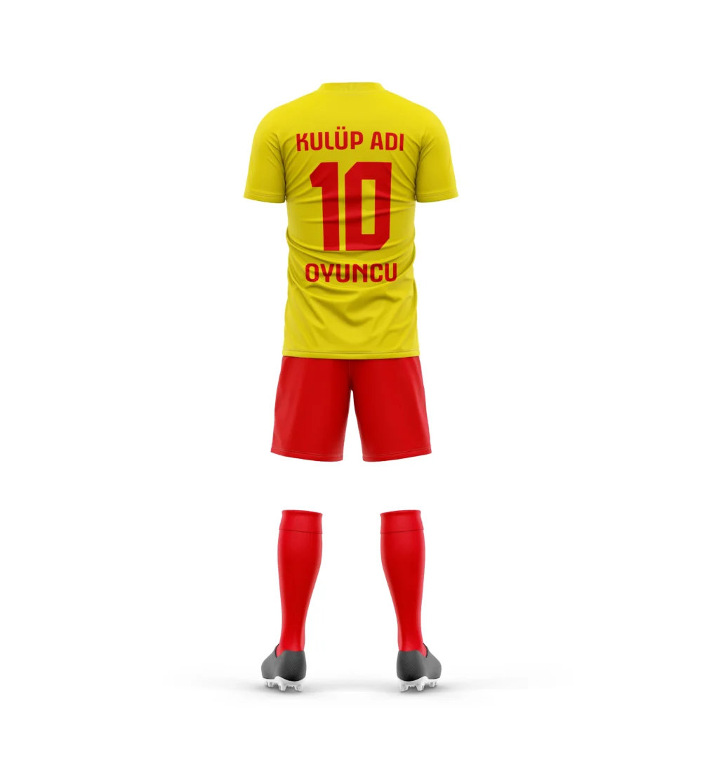 Marinspor Futbol Forma F005 Kırmızı-Sarı - Görsel 2