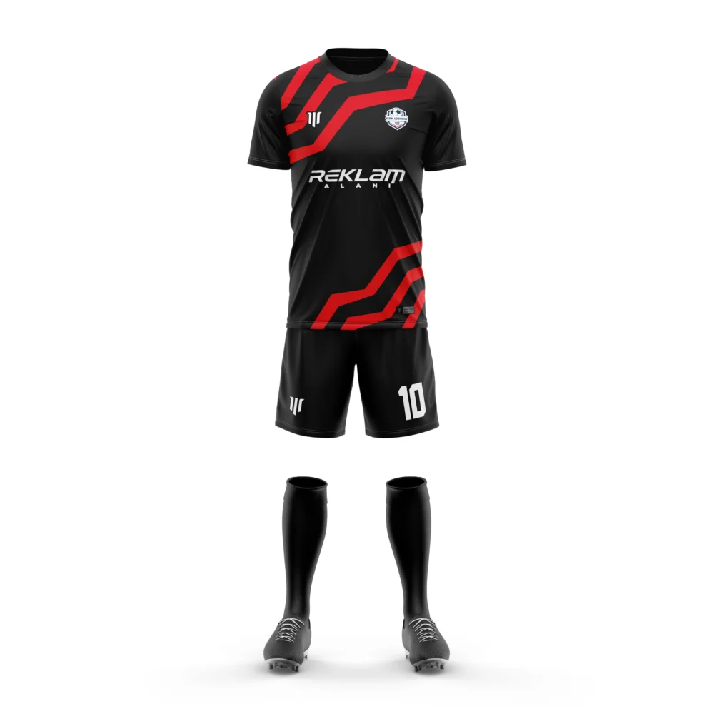 Marinspor Futbol Forma F012 Siyah-Kırmızı