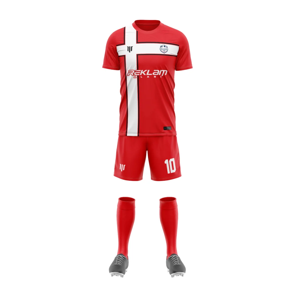Marinspor Futbol Forma F015 Kırmızı-Beyaz-Siyah