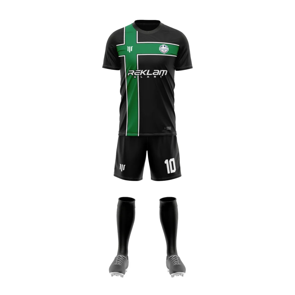 Marinspor Futbol Forma F015 Yeşil-Siyah-Beyaz