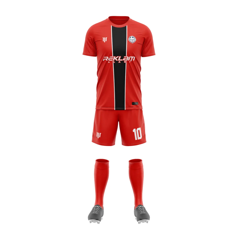 Marinspor Futbol Forma F019 Kırmızı-Siyah-Beyaz