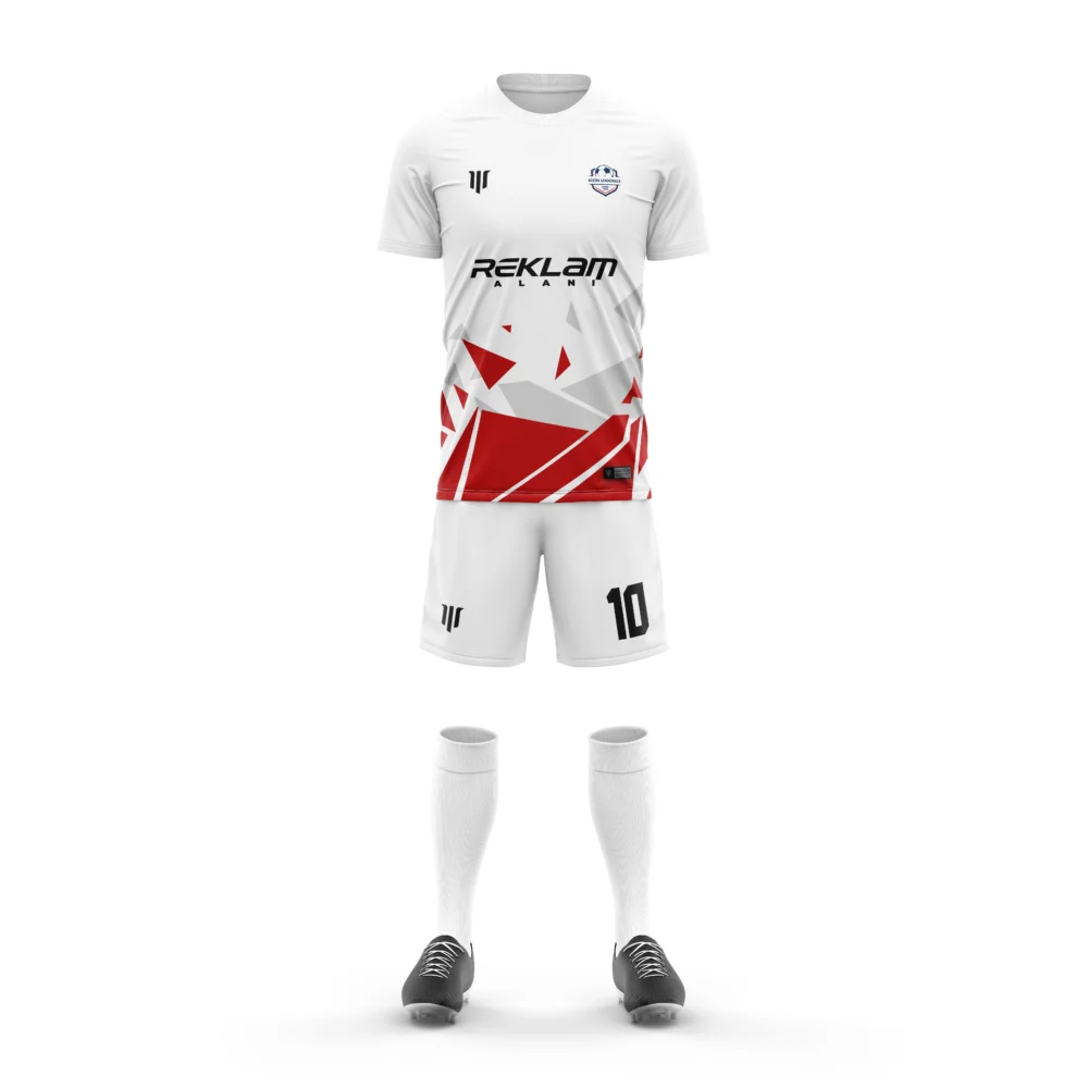 Marinspor Futbol Forma F020 Beyaz-Kırmızı-Gri