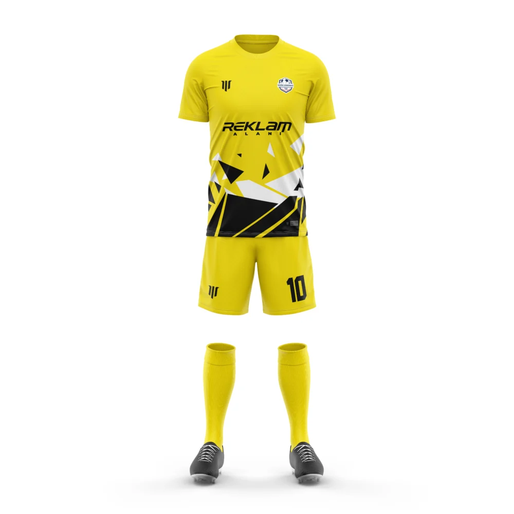 Marinspor Futbol Forma F020 Sarı-Siyah-Beyaz