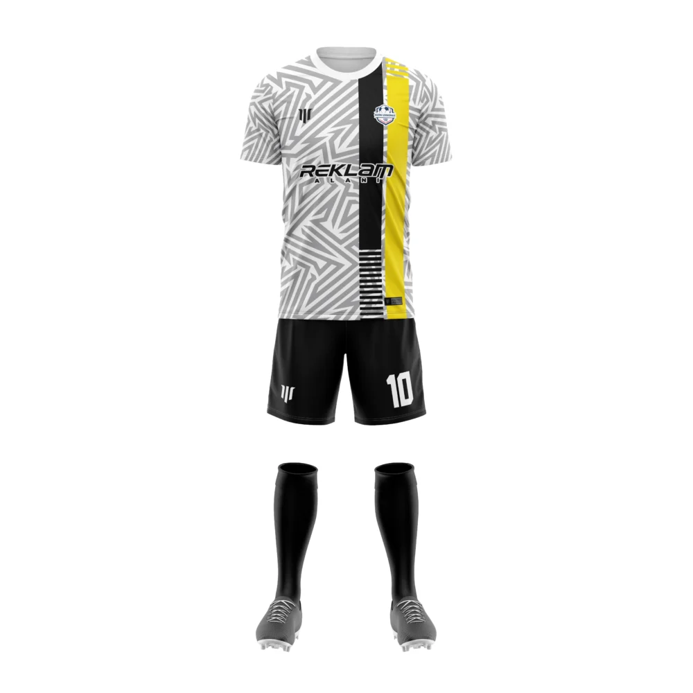Marinspor Futbol Forma F022 Sarı-Siyah-Beyaz-Gri