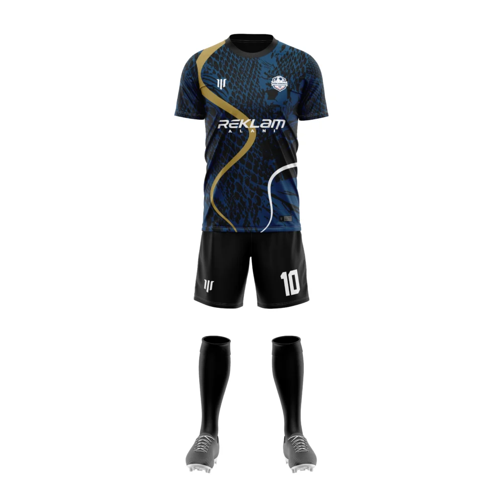 Marinspor Futbol Forma F023 Lacivert-Gold-Beyaz-Siyah
