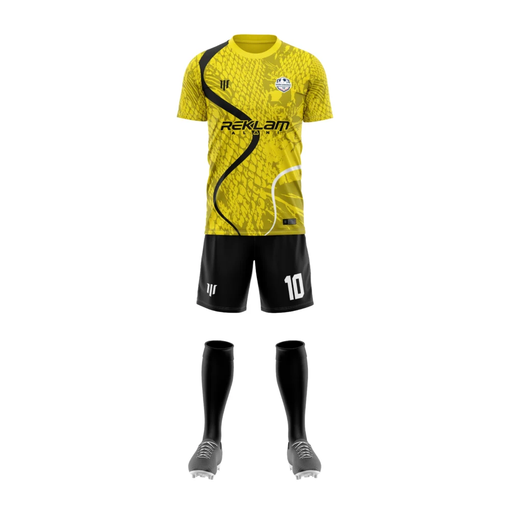 Marinspor Futbol Forma F023 Sarı-Siyah-Beyaz
