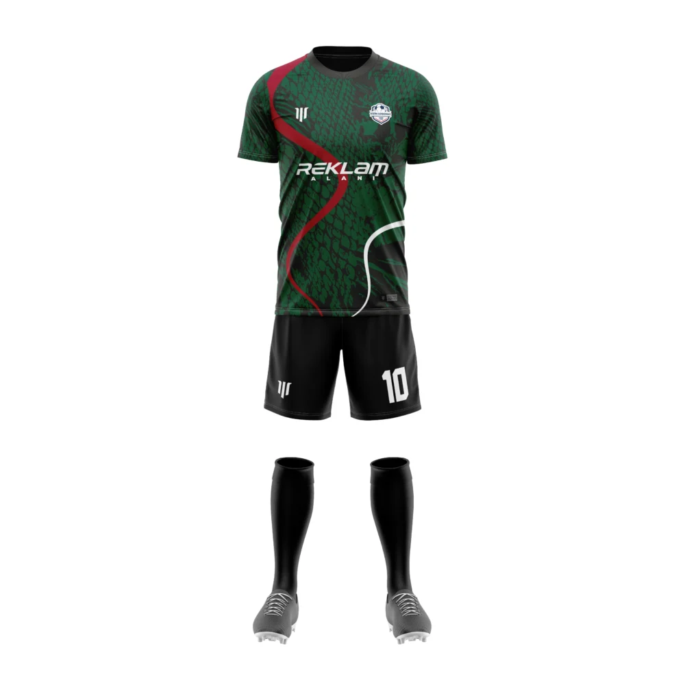 Marinspor Futbol Forma F023 Yeşil-Kırmızı-Beyaz-Siyah