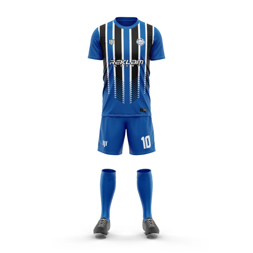 Marinspor Futbol Forma F024 Mavi-Siyah-Beyaz