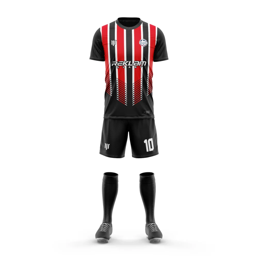 Marinspor Futbol Forma F024 Siyah-Kırmızı-Beyaz
