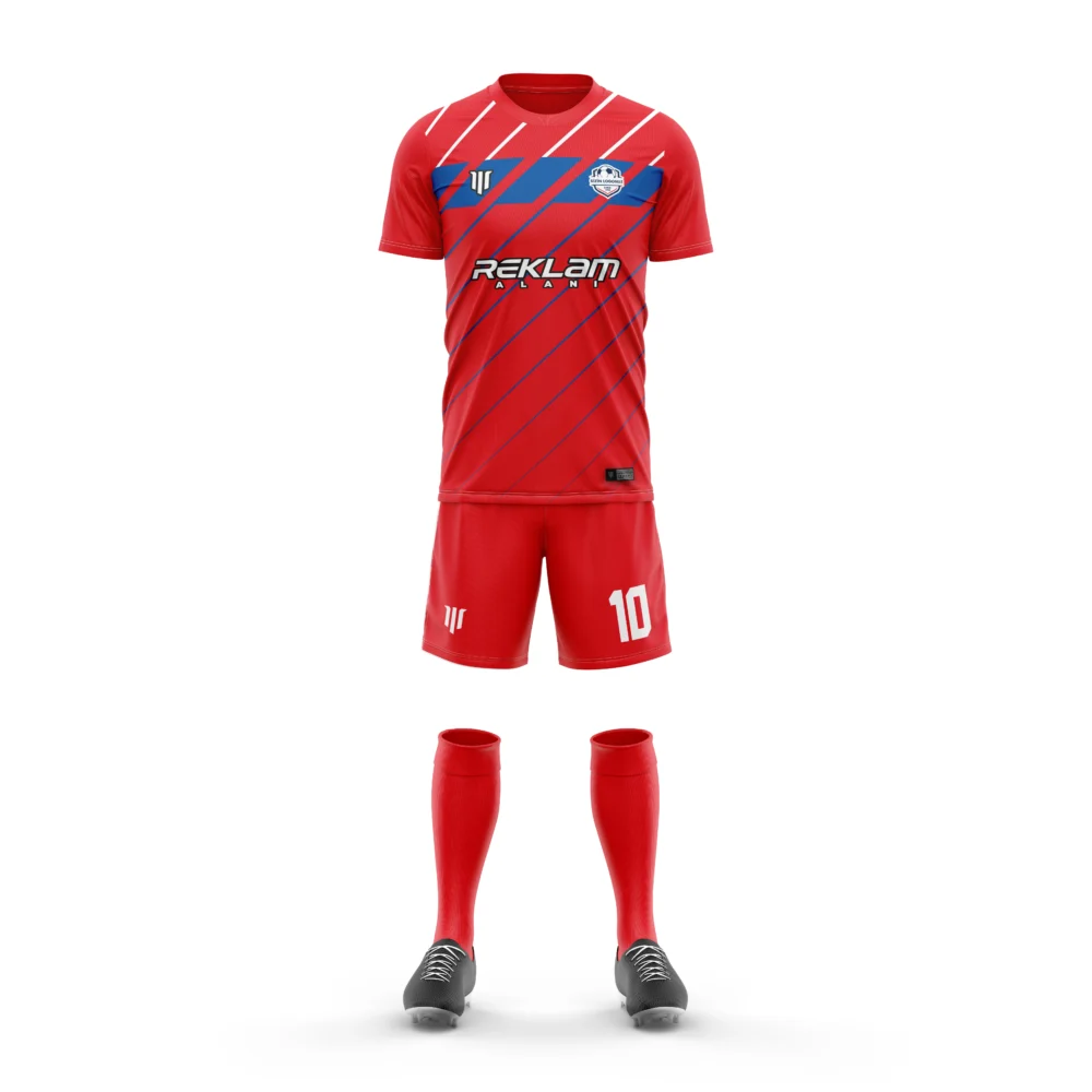 Marinspor Futbol Forma F025 Kırmızı-Mavi-Beyaz