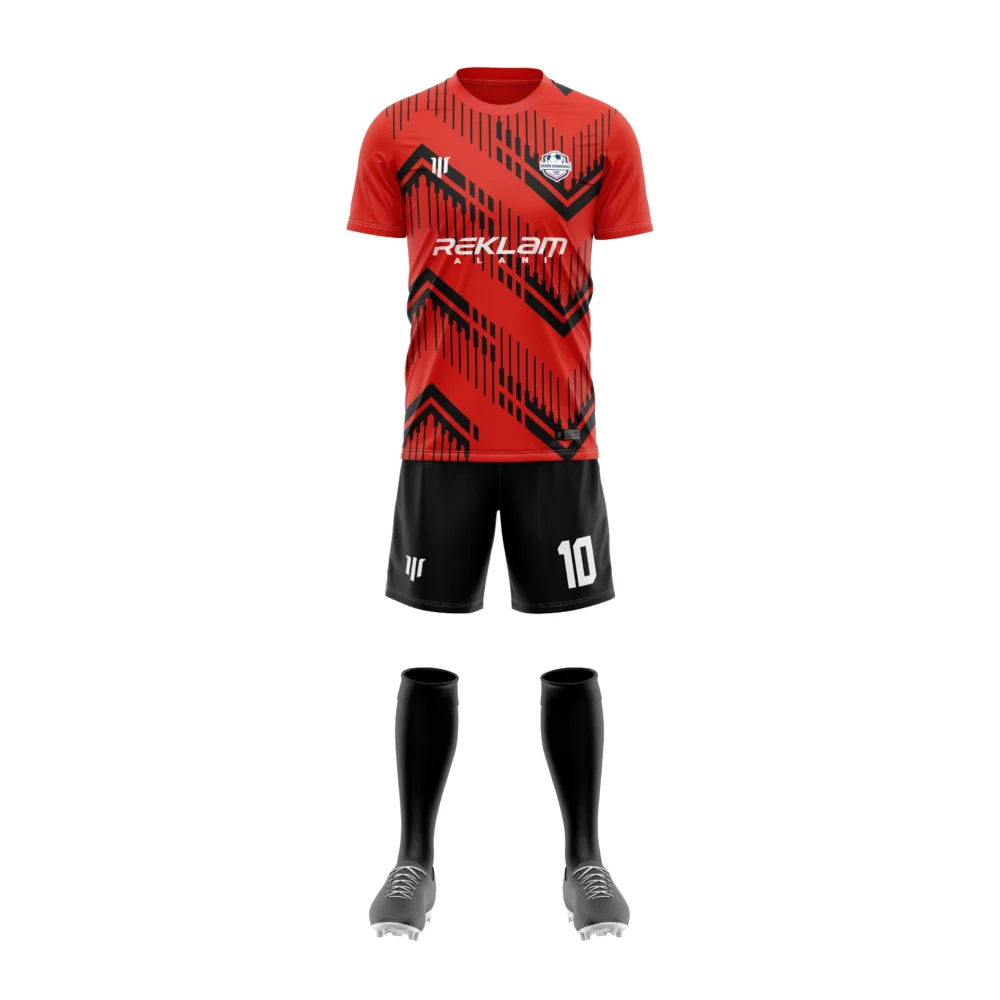 Marinspor Futbol Forma F031 Kırmızı-Siyah