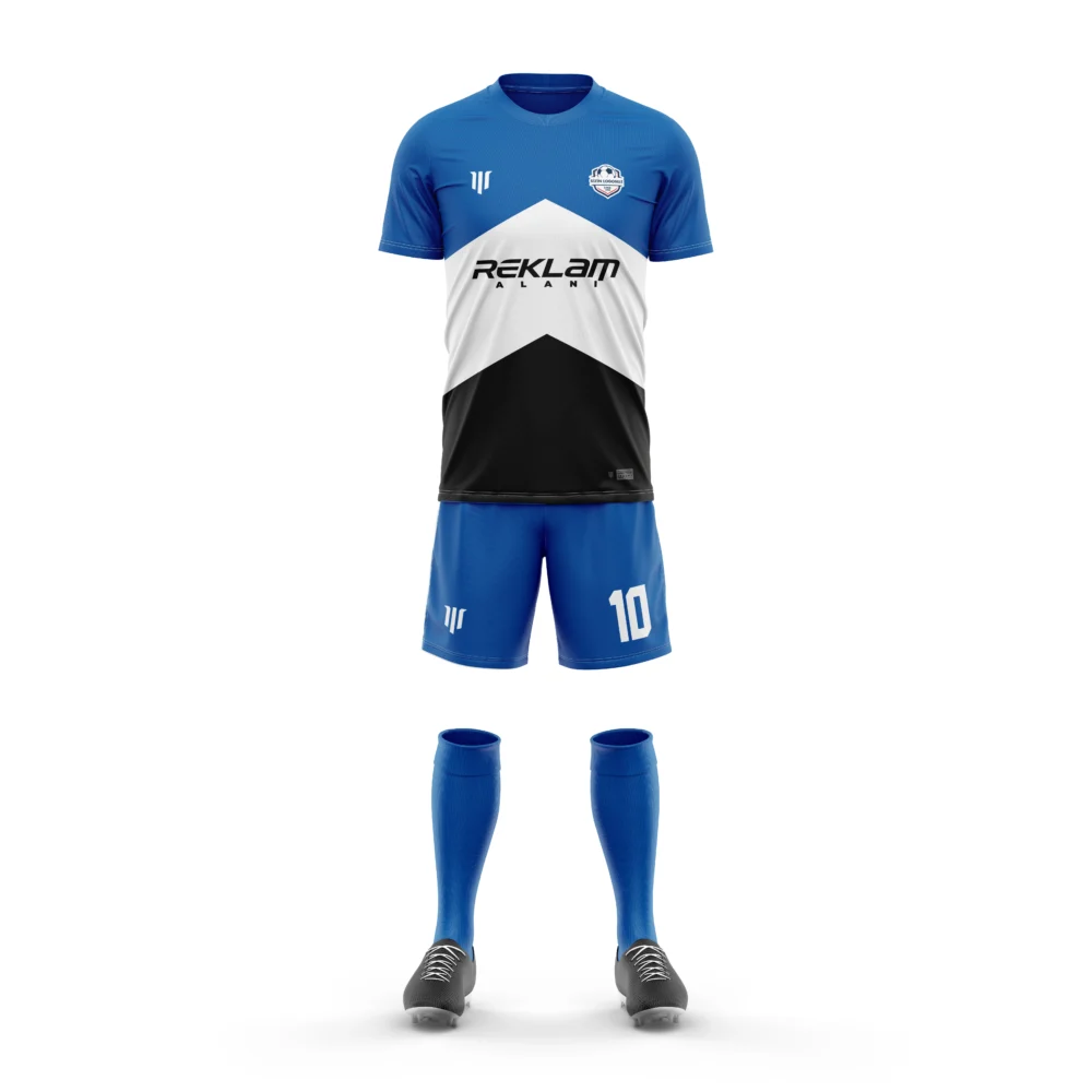 Marinspor Futbol Forma F038 Mavi-Siyah-Beyaz