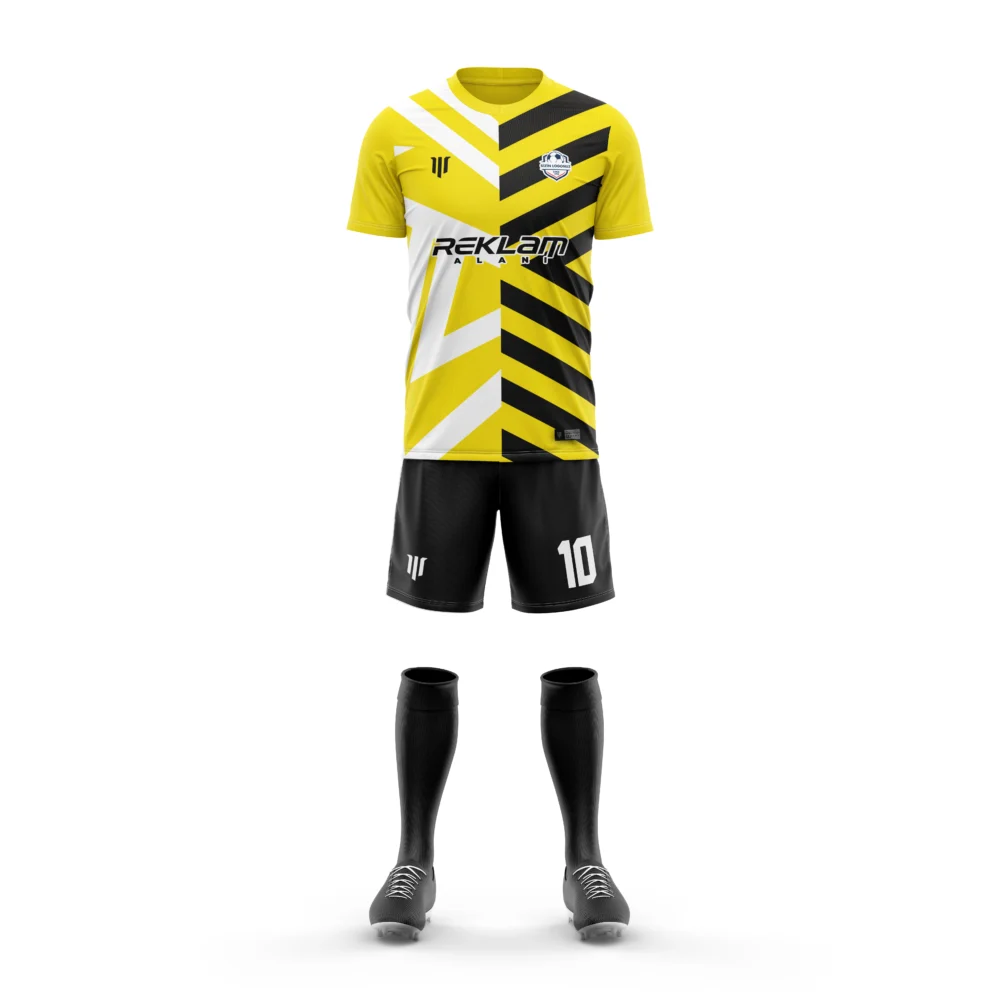 Marinspor Futbol Forma F039 Sarı-Siyah-Beyaz