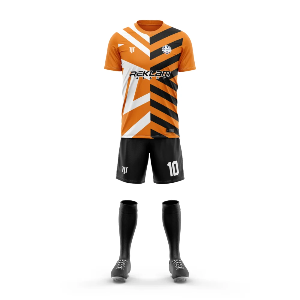 Marinspor Futbol Forma F039 Turuncu-Siyah-Beyaz