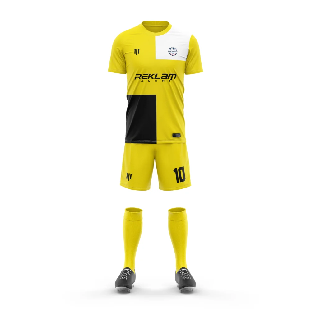 Marinspor Futbol Forma F042 Sarı-Siyah-Beyaz