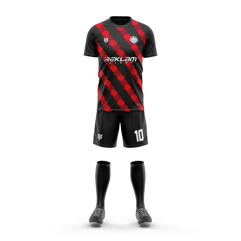 Marinspor Futbol Forma F045 Kırmızı-Siyah