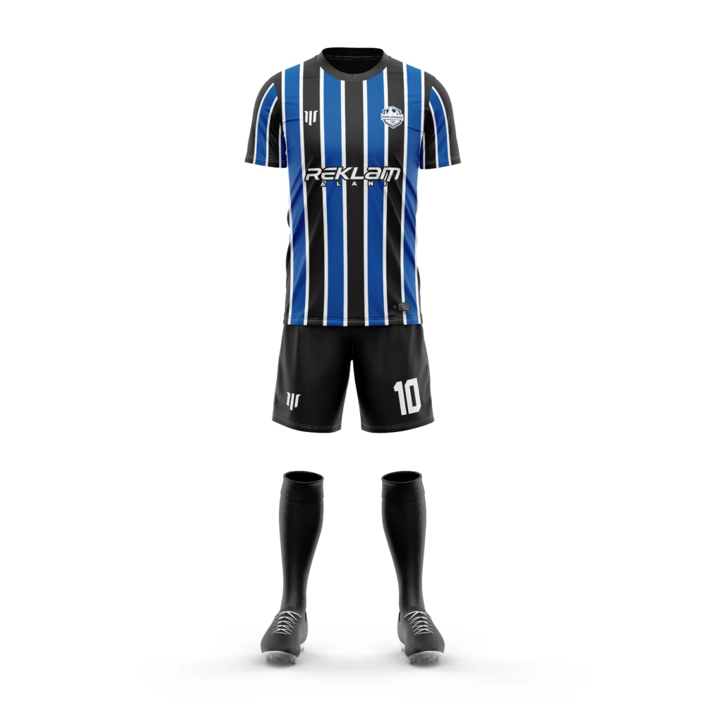 Marinspor Futbol Forma F048 Mavi-Siyah-Beyaz