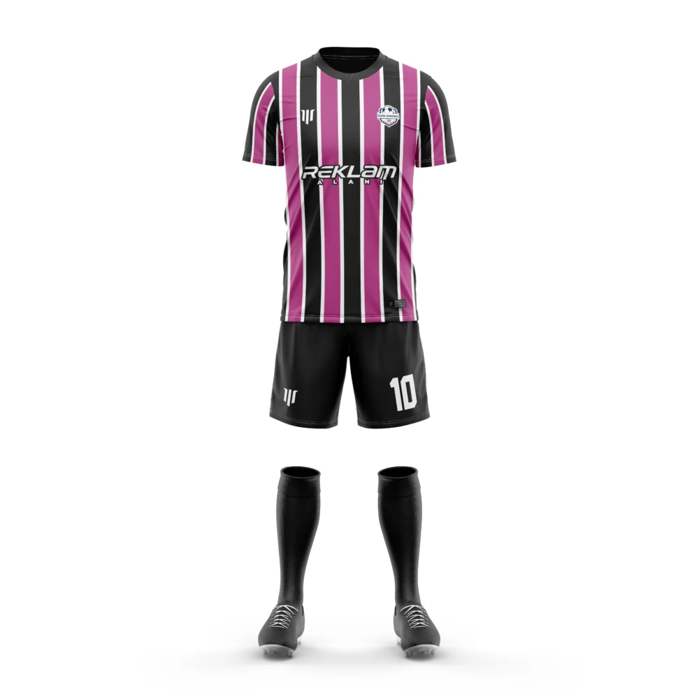 Marinspor Futbol Forma F048 Pembe-Siyah-Beyaz