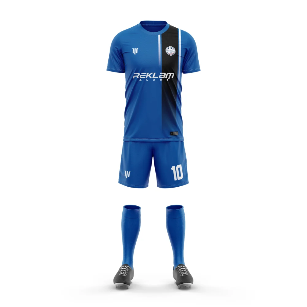 Marinspor Futbol Forma F049 Mavi-Siyah-Beyaz