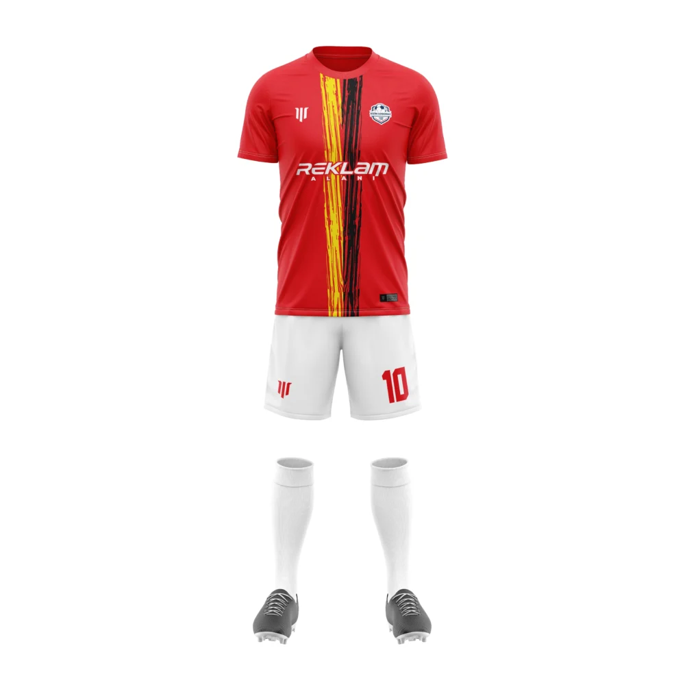 Marinspor Futbol Forma F050 Kırmızı-Siyah-Sarı