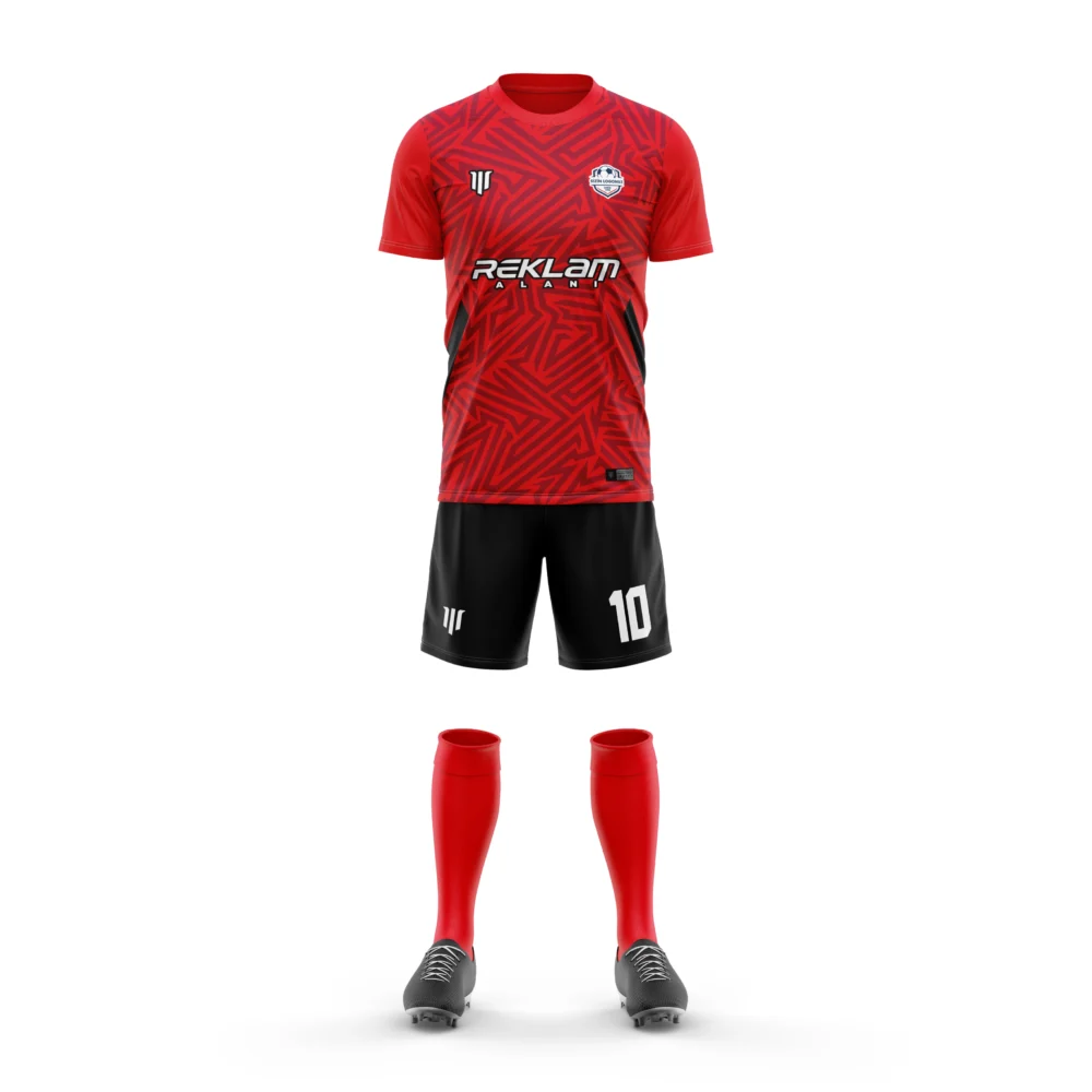 Marinspor Futbol Forma F056 Kırmızı-Siyah-Bordo