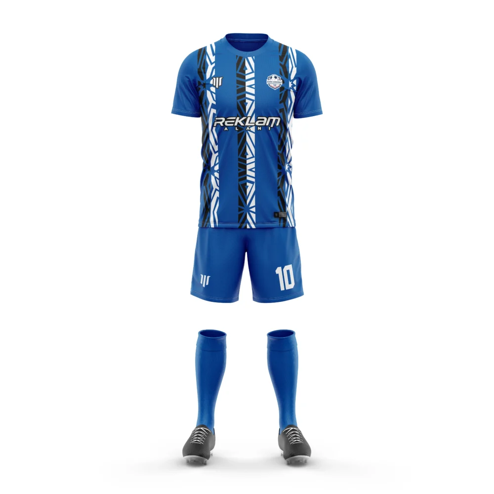 Marinspor Futbol Forma F062 Mavi-Siyah-Beyaz
