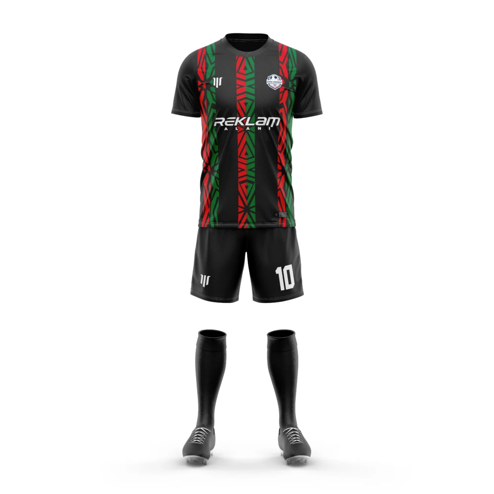 Marinspor Futbol Forma F062 Siyah-Kırmızı-Yeşil
