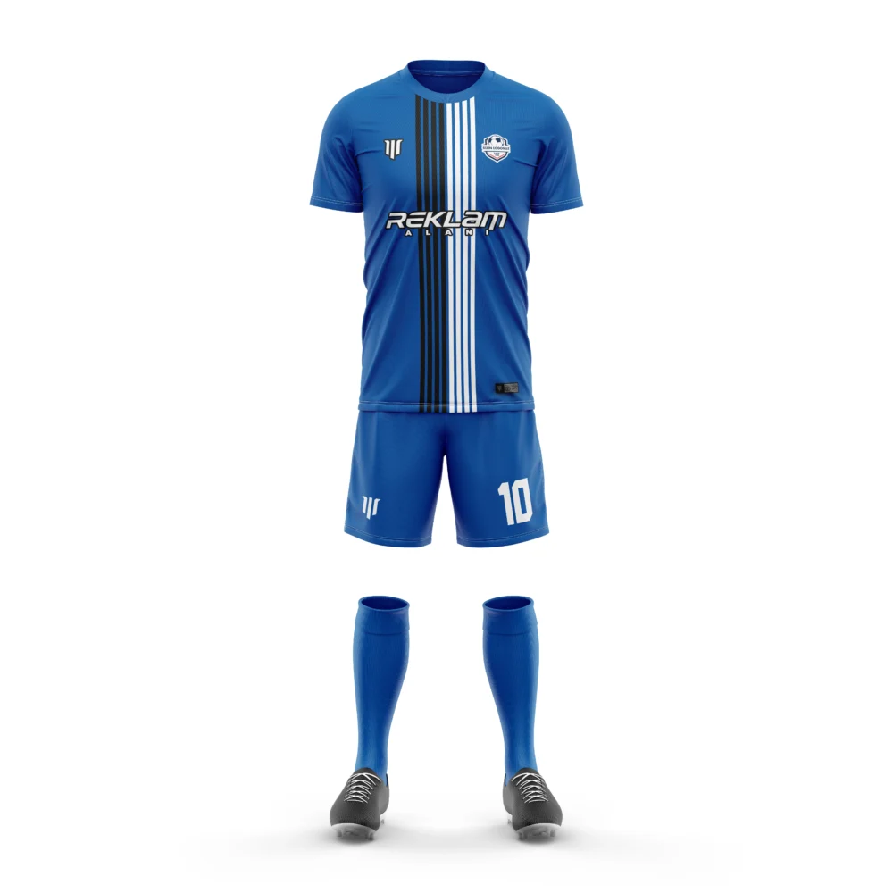 Marinspor Futbol Forma F065 Mavi-Siyah-Beyaz