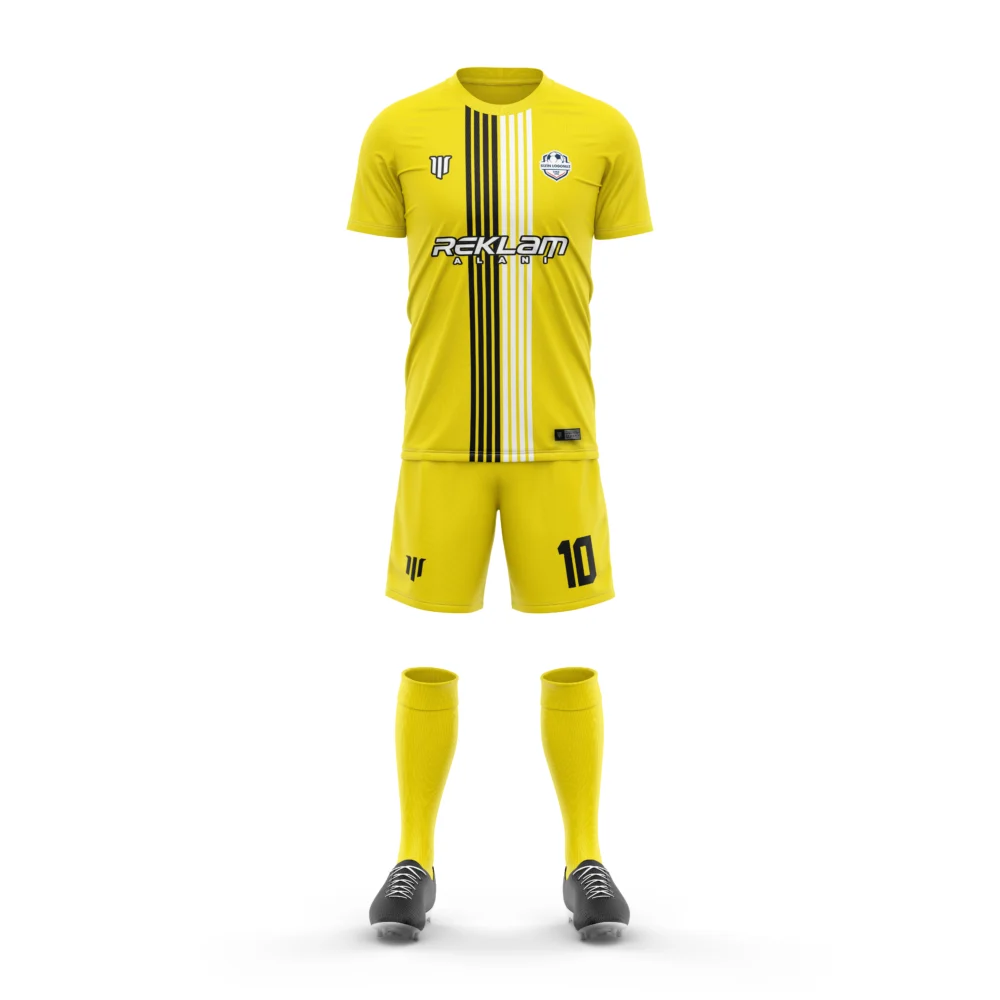 Marinspor Futbol Forma F065 Sarı-Siyah-Beyaz
