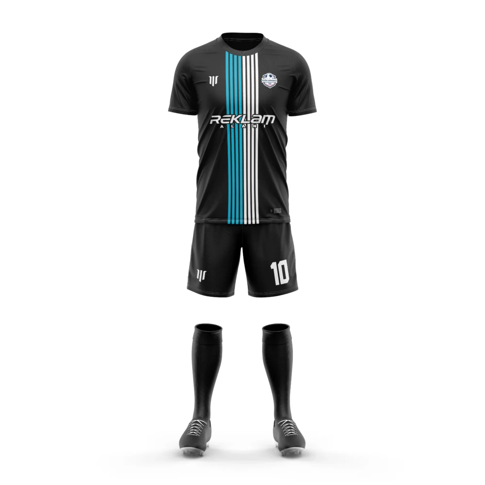 Marinspor Futbol Forma F065 Siyah-Turkuaz-Beyaz