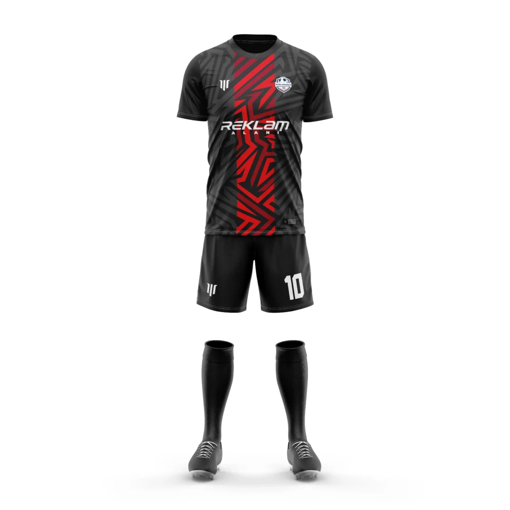 Marinspor Futbol Forma F068 Kırmızı-Siyah-Gri