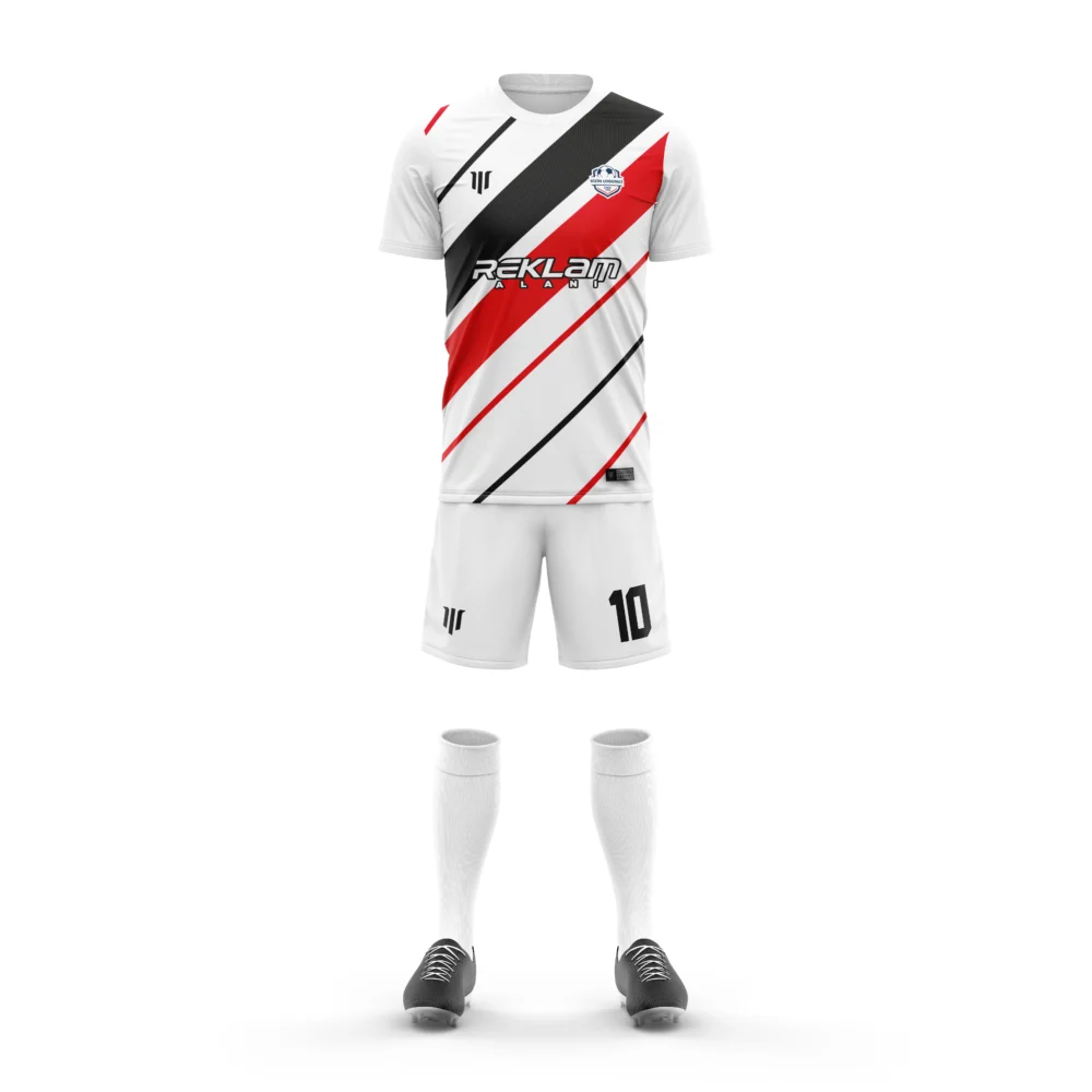 Marinspor Futbol Forma F069 Kırmızı-Siyah-Beyaz