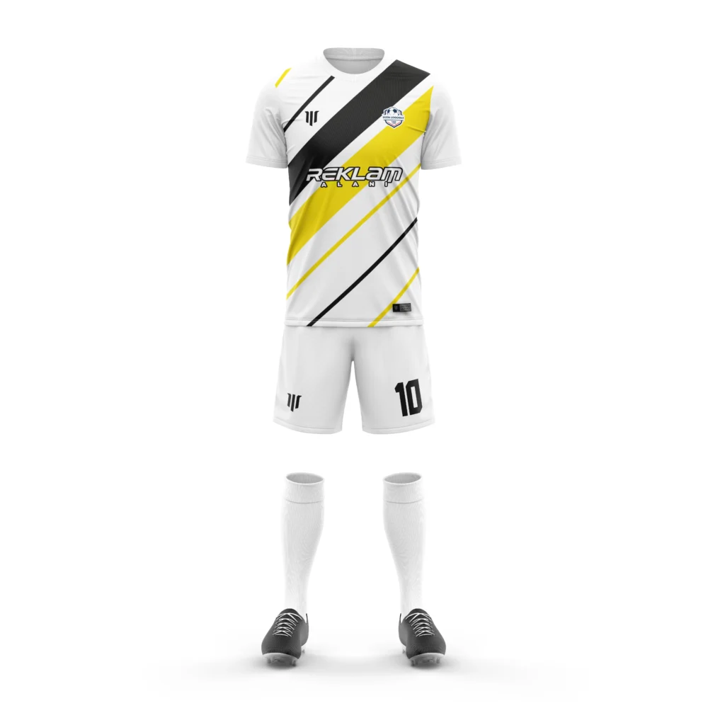 Marinspor Futbol Forma F069 Sarı-Siyah-Beyaz