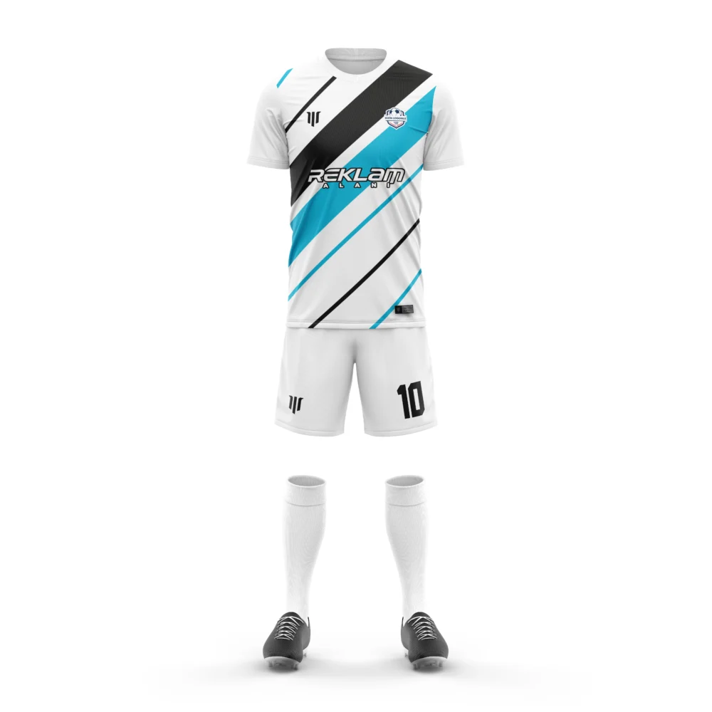 Marinspor Futbol Forma F069 Turkuaz-Siyah-Beyaz