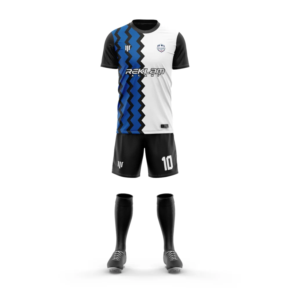 Marinspor Futbol Forma F070 Mavi-Siyah-Beyaz