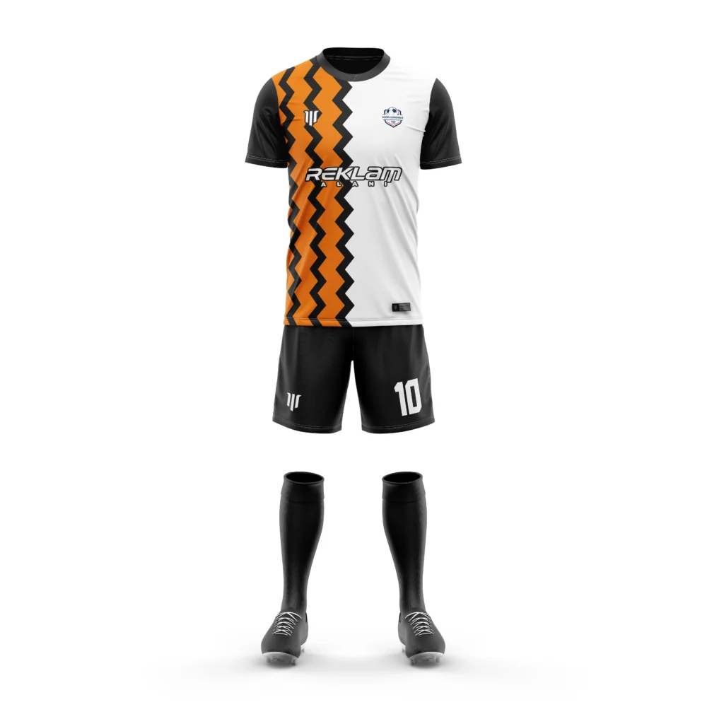 Marinspor Futbol Forma F070 Turuncu-Siyah-Beyaz