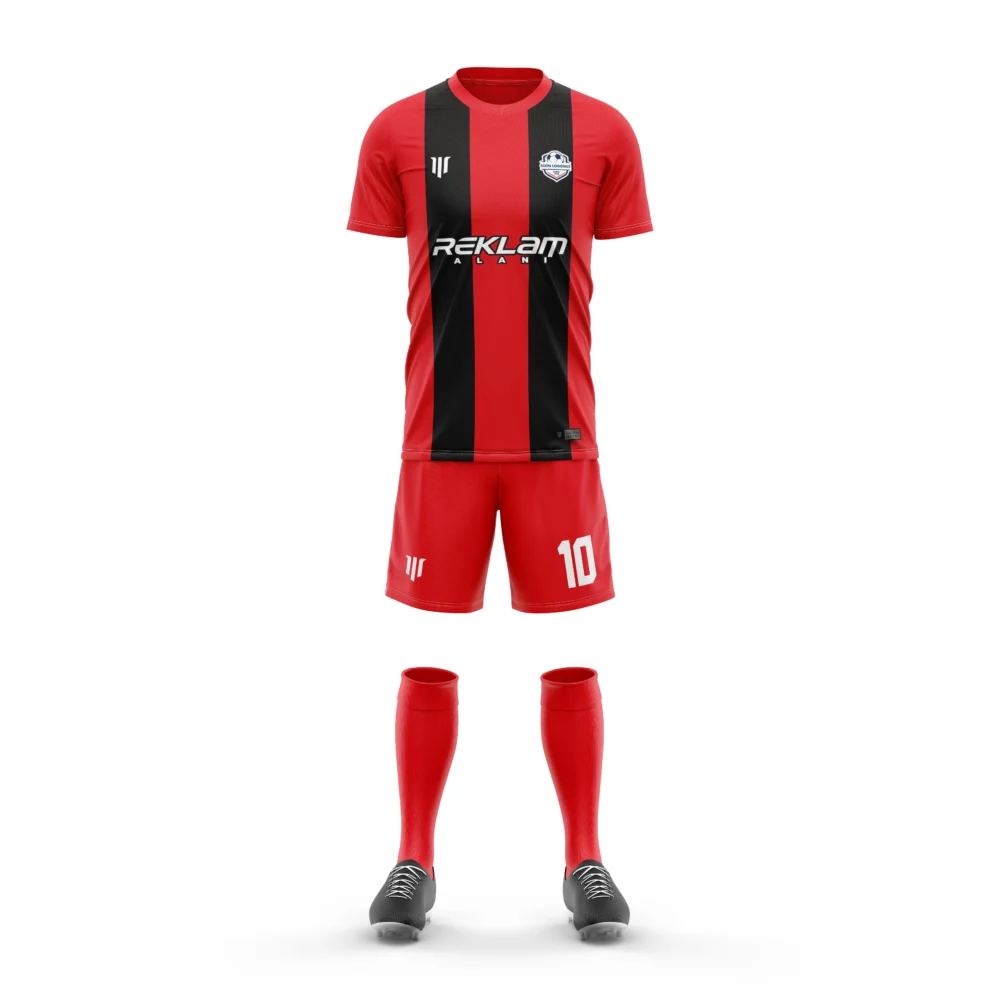 Marinspor Futbol Forma F074 Kırmızı-Siyah