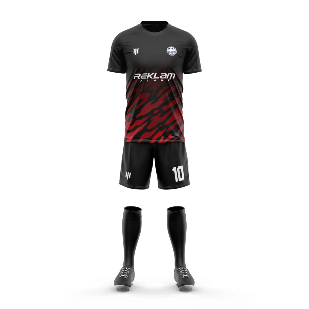 Marinspor Futbol Forma F076 Kırmızı-Siyah