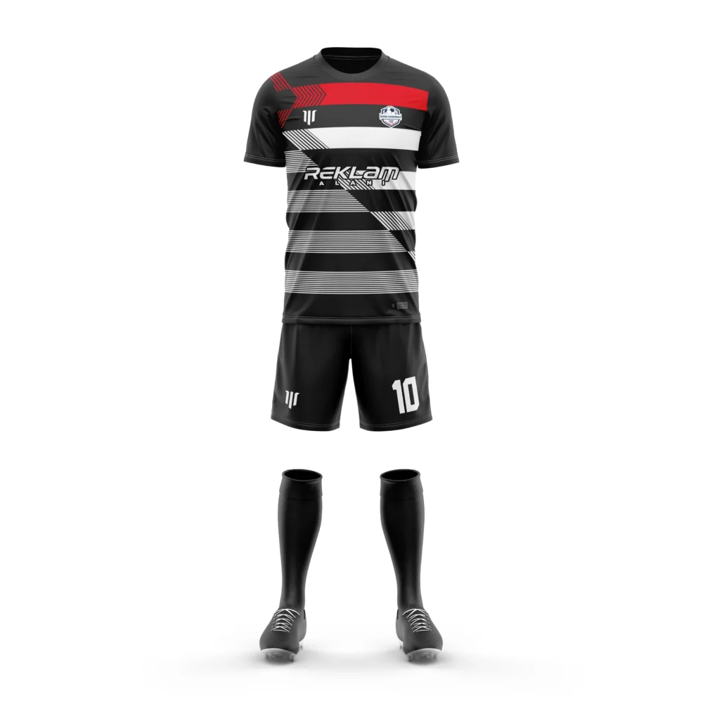 Marinspor Futbol Forma F078 Kırmızı-Beyaz-Siyah
