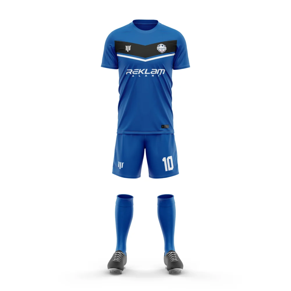 Marinspor Futbol Forma F085 Mavi-Siyah-Beyaz