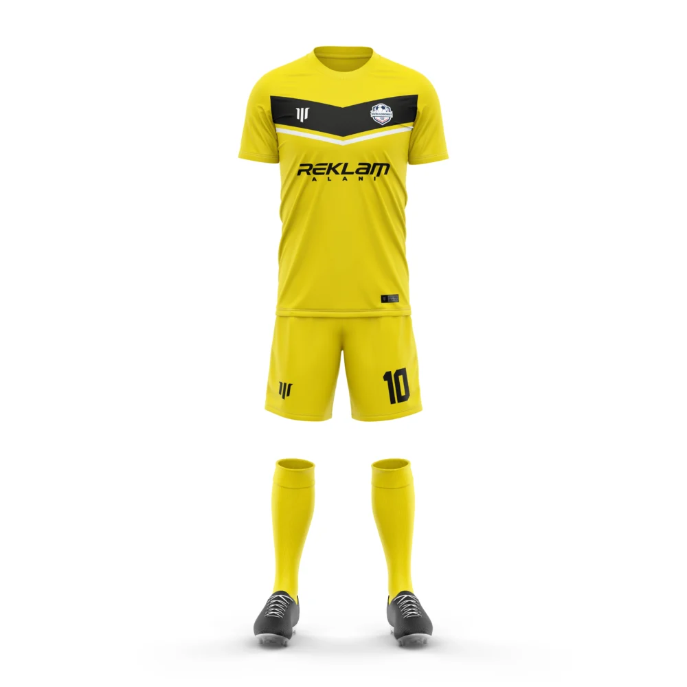 Marinspor Futbol Forma F085 Sarı-Siyah-Beyaz