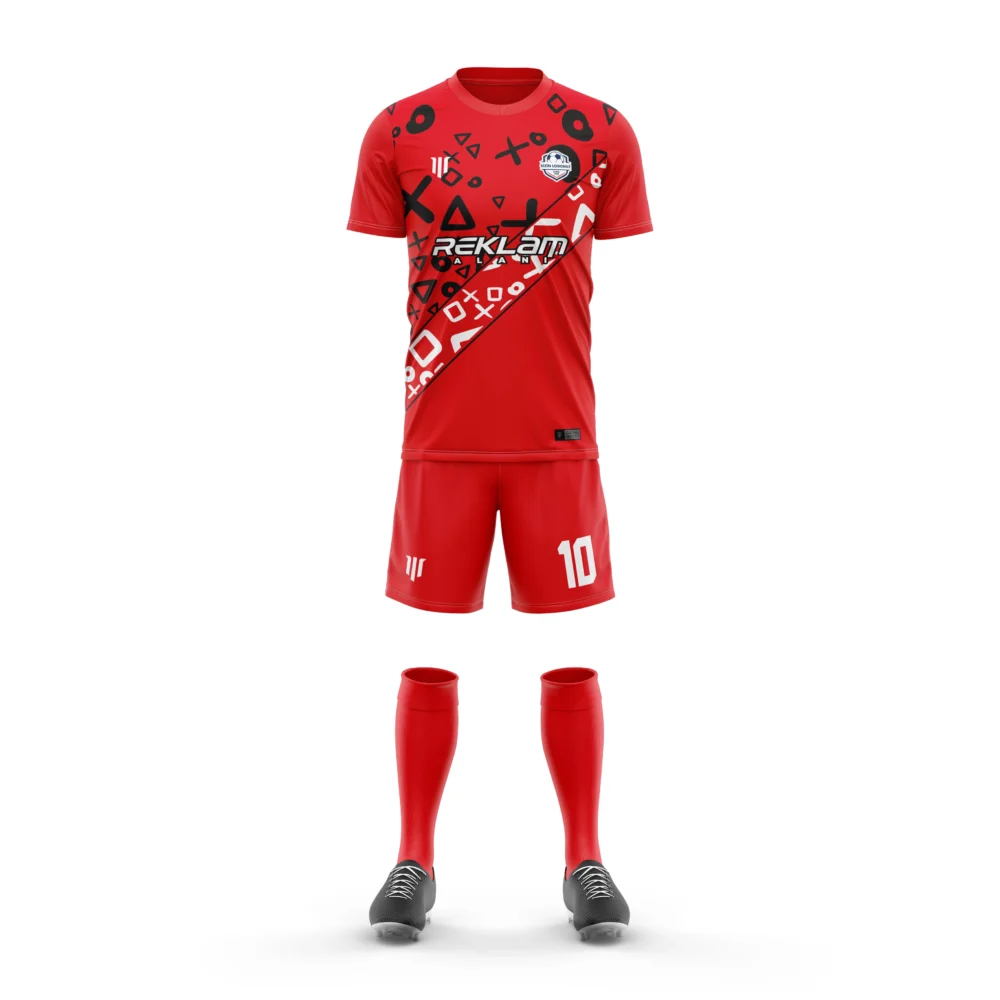Marinspor Futbol Forma F092 Beyaz-Siyah-Kırmızı